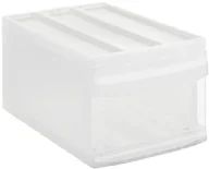 Pudła i pojemniki do przechowywania - Rotho Rotho Systemix 1146096096 skrzynka szufladowa do biurka, wykonana z polipropylenu, z kuwetą na wierzchu, rozmiar M, wymiary 39,5 x 25,5 x 20,3 cm, przeźroczysty system archiwum, format A4, wyprodukowa - miniaturka - grafika 1