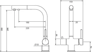 Blue Water Bateria trójdrożna Apala Złoto Apala_Złoto - Baterie kuchenne - miniaturka - grafika 6