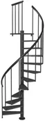 Schody strychowe - DOLLE Schody spiralne CALGARY ANTRACYTOWE DOLLE - miniaturka - grafika 1