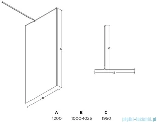 Besco Aveo 100x195 AV-100-195-C - Kabiny prysznicowe - miniaturka - grafika 2