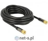 Delock Kabel Antenowy F > F St/St 5m czarny 88921 - Kable - miniaturka - grafika 2