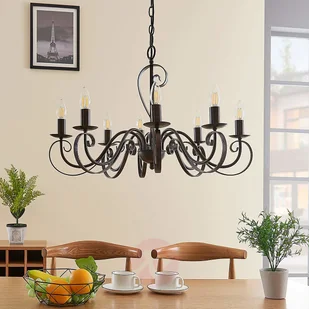 Lampenwelt CALEB - żyrandol w stylu dworkowym, 8-pkt. - Lampy sufitowe - miniaturka - grafika 3