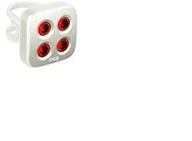 Lampki rowerowe - Knog Blinder MOB THE FACE oświetlenie z tyłu, srebrny 11707 - miniaturka - grafika 1