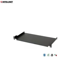 Szafy rack - Intellinet Półka do szafy 19\" 200mm 1U pełna czarna 901406 - miniaturka - grafika 1