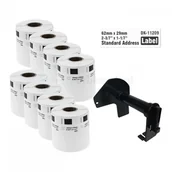 Etykiety do drukarek - Brother strefadrukarek.pl Zestaw etykiet DK-11209 8 sztuk + uchwyt 62mm x 29mm - zamiennik | OSZCZĘDZAJ DO 80% - ZADZWOŃ! 730811399 PROMOCJA! SET-8-BU-DK-11209 - miniaturka - grafika 1