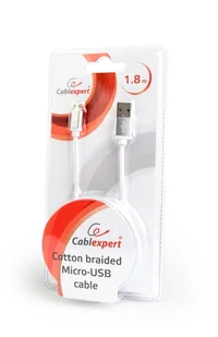 Gembird Kabel Micro USB oplot tekstylny/1.8m/srebrny (CCB-MUSB2B-AMBM-6-S) - Kable komputerowe i do monitorów - miniaturka - grafika 4