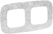 Klawisze i ramki - Legrand Ramka podwójna VALENA ALLURE arabeska chrom 754342 - miniaturka - grafika 1
