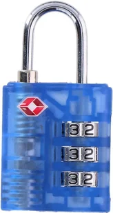 Dunlop Kłódka na szyfr do bagażu walizki z systemem TSA Dunlop 3,3x6,5x1,3 E-10279-BLK - Akcesoria turystyczne - miniaturka - grafika 5