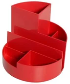 Przyborniki na biurko - Maul organizer biurkowy, okrągły, 6 przegródek, wytrzymałe tworzywo ABS, czerwony 4117625 - miniaturka - grafika 1
