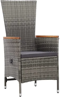 vidaXL 9-cz. zestaw mebli ogrodowych z poduszkami, polirattan, szary - Meble ogrodowe vidaXL 9-cz. zestaw mebli ogrodowych z poduszkami, polirattan, szary - Meble ogrodowe - miniaturka - grafika 8