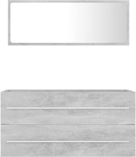 VidaXL Lumarko 2-częściowy zestaw mebli łazienkowych, szarość betonu, płyta 804849 VidaXL - Meble łazienkowe - miniaturka - grafika 18