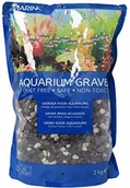 Podłoże do akwarium - Marina element dekoracyjny do akwariów, żwiru, 2 kg, szary / czarny - miniaturka - grafika 1