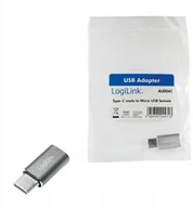 Kable komputerowe i do monitorów - Logilink Adapter Usb-c na Micro Usb AU0041 srebrny - miniaturka - grafika 1