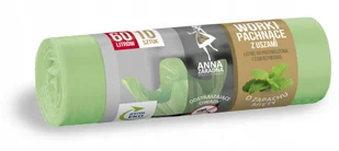 Anna Zaradna Worki na śmieci z uszami zapach Miętowy 60L 10szt - Worki na śmieci - miniaturka - grafika 3