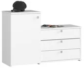 Szafki na buty - Klasyczna Szafka Na Obuwie Biała F4-G93 - miniaturka - grafika 1