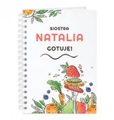 Notesy i bloczki - Murrano Przepiśnik kołonotatnik na przepisy z nadrukiem dla siostry na i KZ-COOK-025 - miniaturka - grafika 1