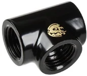 Chłodzenie wodne - Bitspower T-Adapter 3x IG 1/4 inch matt black - miniaturka - grafika 1