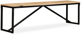 vidaXL Ławka z drewna mango, 160x35x45 cm vidaXL - Ławki do przedpokoju - miniaturka - grafika 15