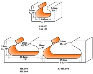 CMT FREZ KSZTAŁTOWY DO UCHWYTÓW DREWNIANYCH 955.103.11 - Frezy - miniaturka - grafika 3