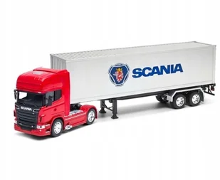 Model Tir Scania V8 R730 Naczepa Metal Welly 1:32 - Samochody i pojazdy dla dzieci - miniaturka - grafika 2