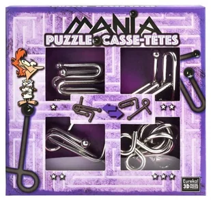 Eureka 3D Łamigłówki metalowe 4 szt. PUZZLE MANIA ZESTAW FIOLETOWY - Łamigłówki - miniaturka - grafika 2