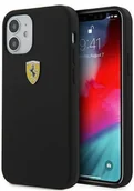 Etui i futerały do telefonów - Ferrari FESSIHCP12SBK iPhone 12 mini 5,4" czarny/black hardcase On Track Silicone hurtel-65648-0 - miniaturka - grafika 1