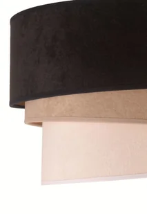 Euluna Lampa wisząca Devon czarna/beżowa/ecru/złota 45cm - Lampy sufitowe - miniaturka - grafika 2