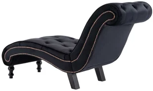 vidaXL Szezlong, czarny, tapicerowany aksamitem - Szezlongi - miniaturka - grafika 6