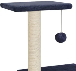 vidaXL Drapak dla kota z słupkami sizalowymi, 65 cm, granatowy - Drapaki dla kotów - miniaturka - grafika 5