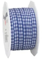 Pasmanteria - Pattberg Prezent 10 MM 20 m Vichy  kratkowana tasiemka, niebieski 6191020-614 - miniaturka - grafika 1