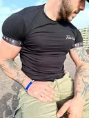 Koszulki męskie - Furia Koszulka męska z taśmą z logo Furia - miniaturka - grafika 1