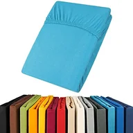 Prześcieradła - aqua-textil prześcieradło z gumką Viana, bawełna, kolor: pomarańczowy 90x200/100x200 cm, niebieski, 140x200 do 160 x 200 cm 11873 - miniaturka - grafika 1