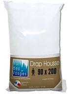 Prześcieradła - Nuit des Vosges Nuit wogezy 2094404 cotoval prześcieradło z gumką Uni bawełna biała 90x200 cm 2094404 - miniaturka - grafika 1