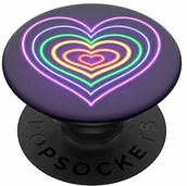 Uchwyty samochodowe do telefonów - PopSockets PopSockets PopGrip - Rozkładany uchwyt i podstawka do telefonów oraz tabletów z wymiennymi krążkami PopTops - Neon Love 803631 - miniaturka - grafika 1