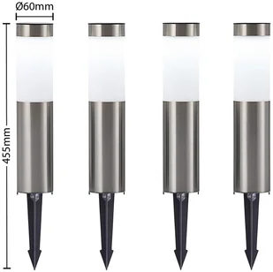 LINDBY Lindby Sirita lampa solarna z grotem ziemnym 4 szt - Lampy ogrodowe - miniaturka - grafika 2