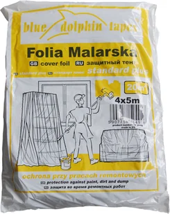 Blue Dolphin Folia malarska 4m x 5m Standard Plus - Folie i taśmy malarskie - miniaturka - grafika 2