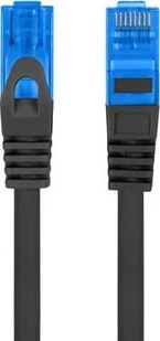 Lanberg Patchcord KAT.6A S/FTP LSZH CCA 0.5M czarny fluke passed PCF6A-10CC-0050-BK - Patchcordy - miniaturka - grafika 2