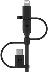 Belkin Uniwersalny kabel (3 w 1, USB-C, Lightning, kabel micro USB) do ładowania smartfonów, tabletów, powerbanków i innych urządzeń (1 m), CAC001bt1MBK CAC001bt1MBK - Kable USB - miniaturka - grafika 5