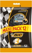 Maszynki do golenia i wkłady - BiC 3 Action Pouch 12 Maszynka do golenia - miniaturka - grafika 1