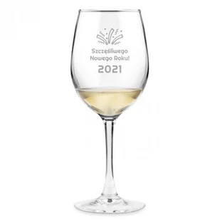 Murrano Kieliszek szklany do wina grawer na święta SKIV-036 - Kieliszki - miniaturka - grafika 3