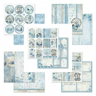 Stamperia Zestaw papierów do scrapbookingu 30,5x30,5 cm BLUE LAND SBBL47 - Scrapbooking - miniaturka - grafika 2
