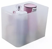 Inne artykuły do sprzątania - Rotho Sundis 1432100096 Pure Opbergbak uit kunststof, organizer voor kantoor, keuken, badkamer, enzovoort, A5-formaat hoog, 24,2 x 15,5 x 18,2 cm, transparant 1432100096 - miniaturka - grafika 1