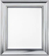 Ramki na zdjęcia - NA FRAMES BY POST FRAMES BY POST Scandi postarzana srebrna ramka zdjęcia z białą podkładką 20 x 15 cm VB00PUQE8GQ - miniaturka - grafika 1