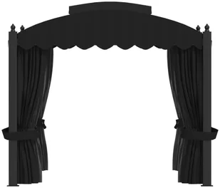 vidaXL Altana ogrodowa z zasłonami, 3 x 4 m, antracytowa, aluminium 48056 - Altany ogrodowe - miniaturka - grafika 6