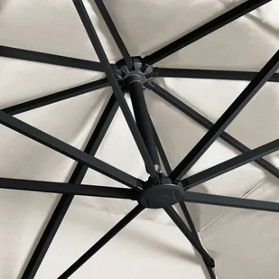 vidaXL Parasol z LED i aluminiowym słupkiem, 400x300 cm, piaskowy vidaXL - Parasole ogrodowe - miniaturka - grafika 10