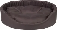 Legowiska dla psów - Argi owalne legowisko z poduszką brązowe rozmiar L - miniaturka - grafika 1