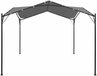 vidaXL Altana 4 x 4 m, antracytowa - Pawilony ogrodowe - miniaturka - grafika 12