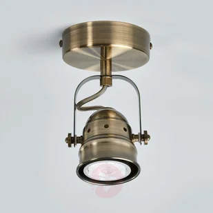 Kinkiet LED Leonor w kolorze starego mosiądzu - Lampy ścienne - miniaturka - grafika 5