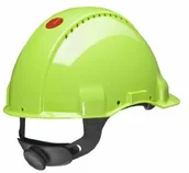 Akcesoria BHP - 3M Peltor kask ochronny G3000, G30NUV, z czujnikiem Uvicator, materiał: ABS, z potnikiem i systemem grzechotkowym, wentylowany, neonowozielony G30NUV - miniaturka - grafika 1