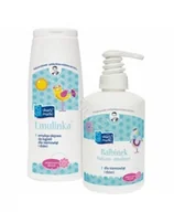 Kosmetyki kąpielowe dla dzieci - Mackar Skarb matki zestaw Emulinka emulsja olejowa do kąpieli 250 ml + Balbinek balsam emolient dla niemowląt i dzieci 275 ml + Krem pielęgnacyjny 75 ml GRATIS ! - miniaturka - grafika 1